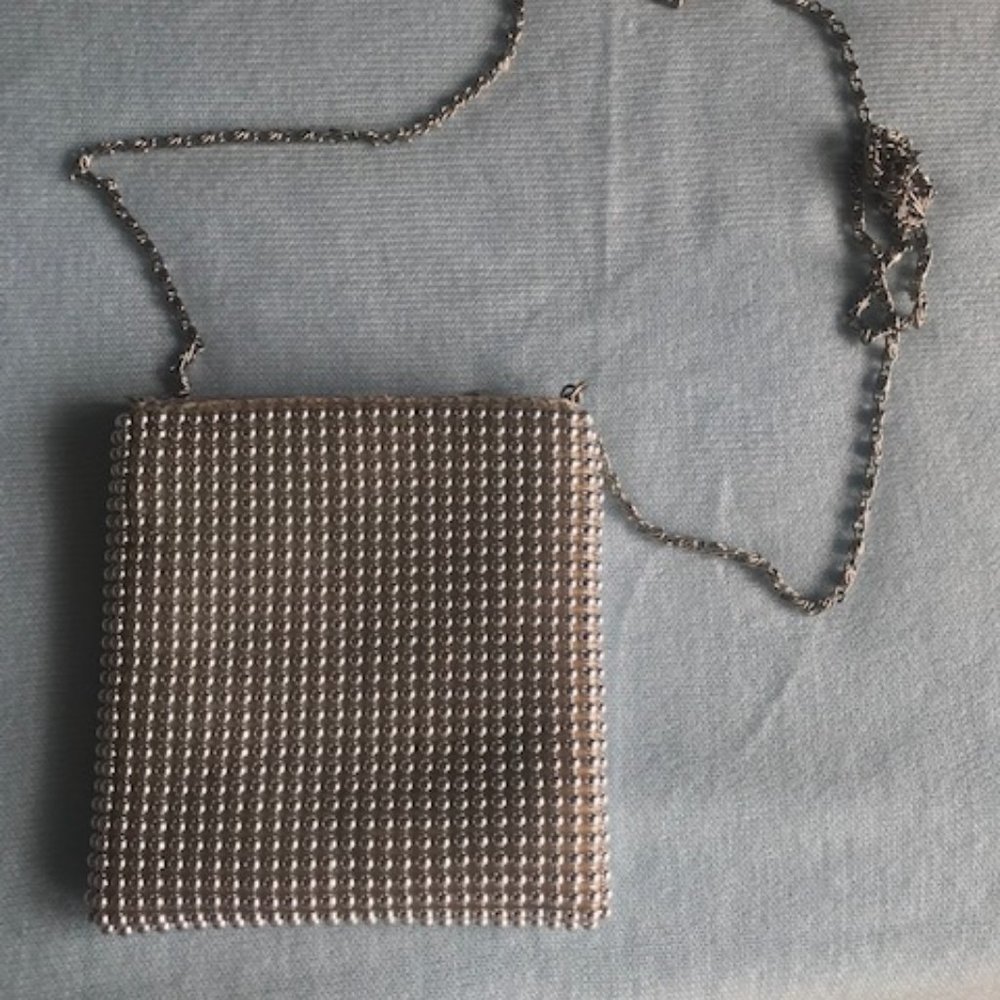 Silver beaded pouch (mini)